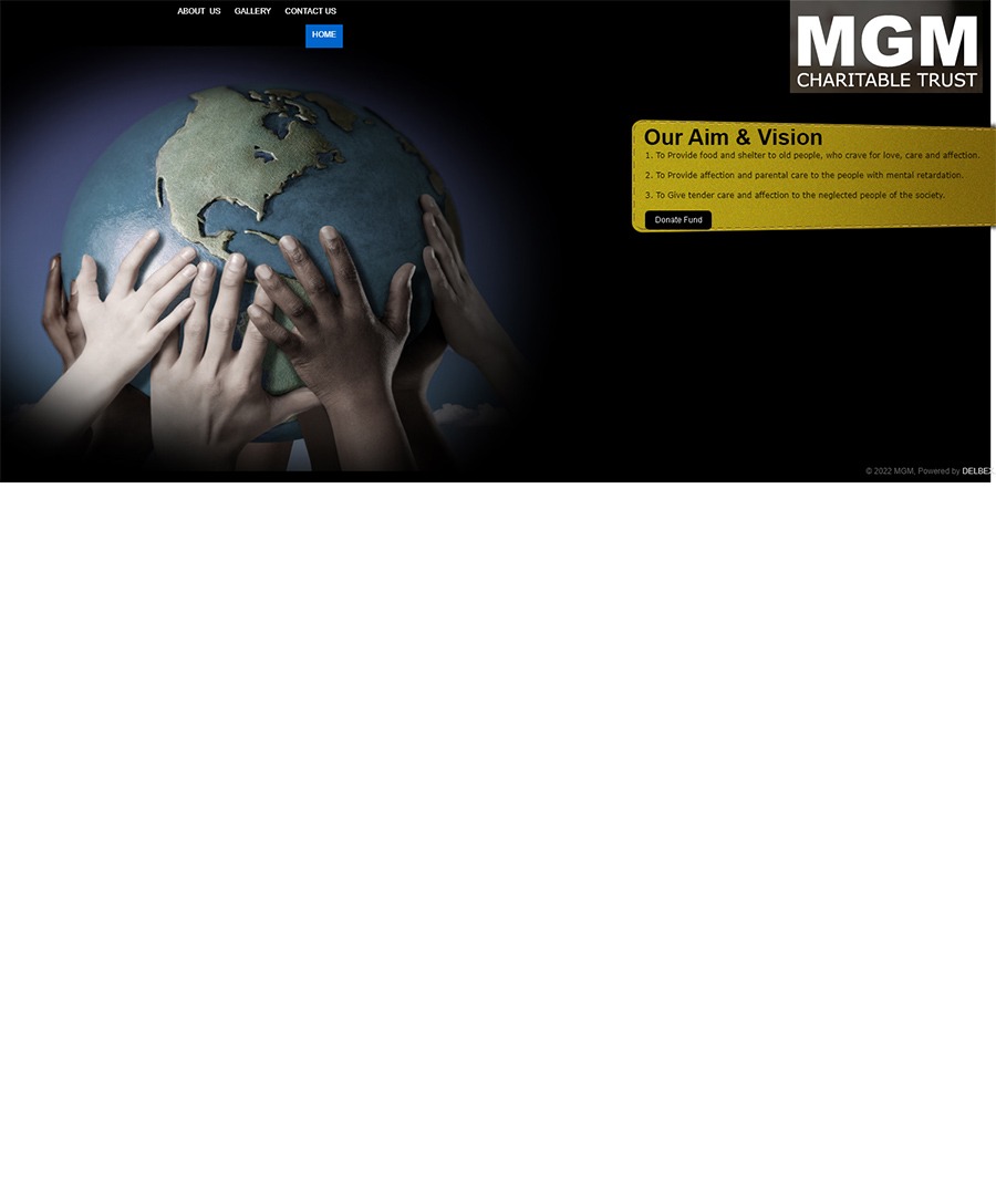 Website developed for  Charitable Trust in Chittumala