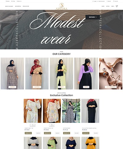 Website developed for Azeera Collections in Kannur, Kerala