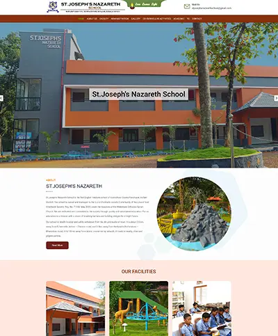 Website developed for St.Joseph's Nazareth