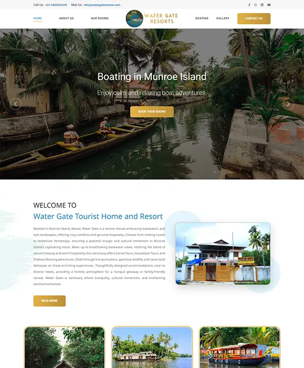 Website developed for Water Gate Munroe