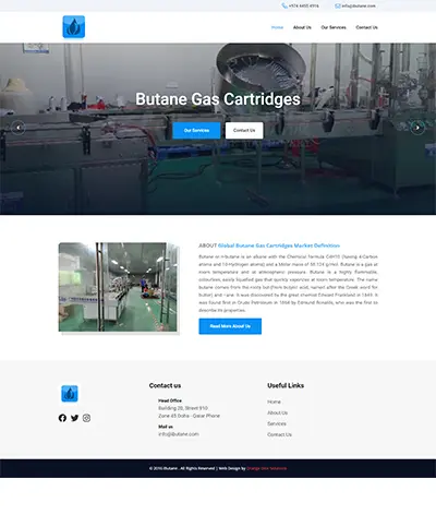 Website developed for Global Butane Gas Cartridges